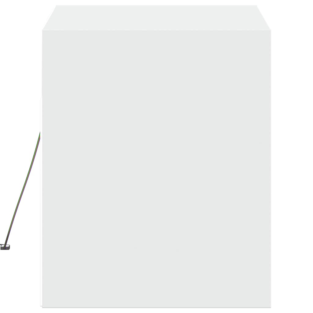 fehér falra szerelhető TV-szekrény LED-lámpákkal 80x31x35 cm