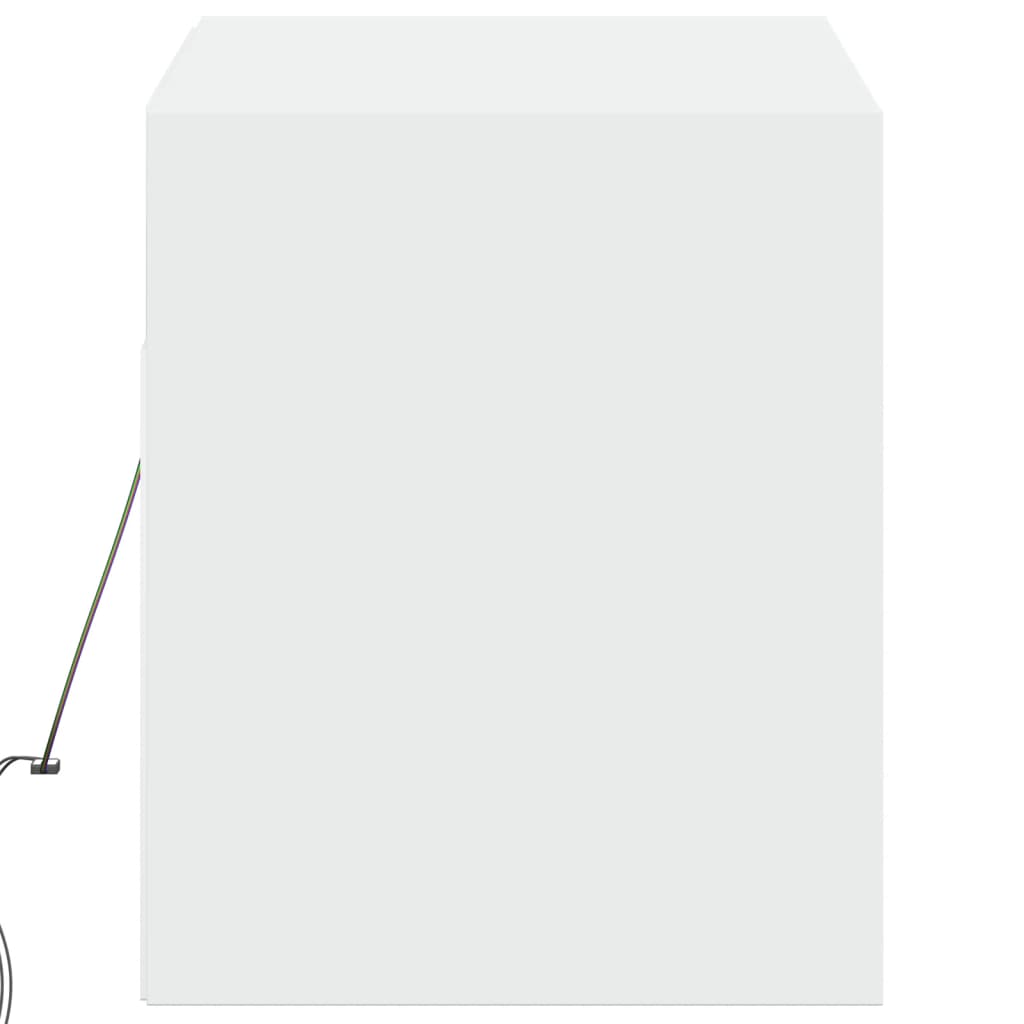 fehér falra szerelhető TV-szekrény LED-lámpákkal 100x31x35 cm