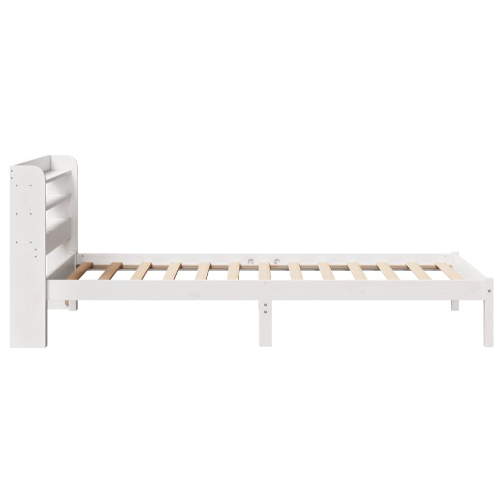 fehér tömör fenyőfa ágy matrac nélkül 90 x 200 cm