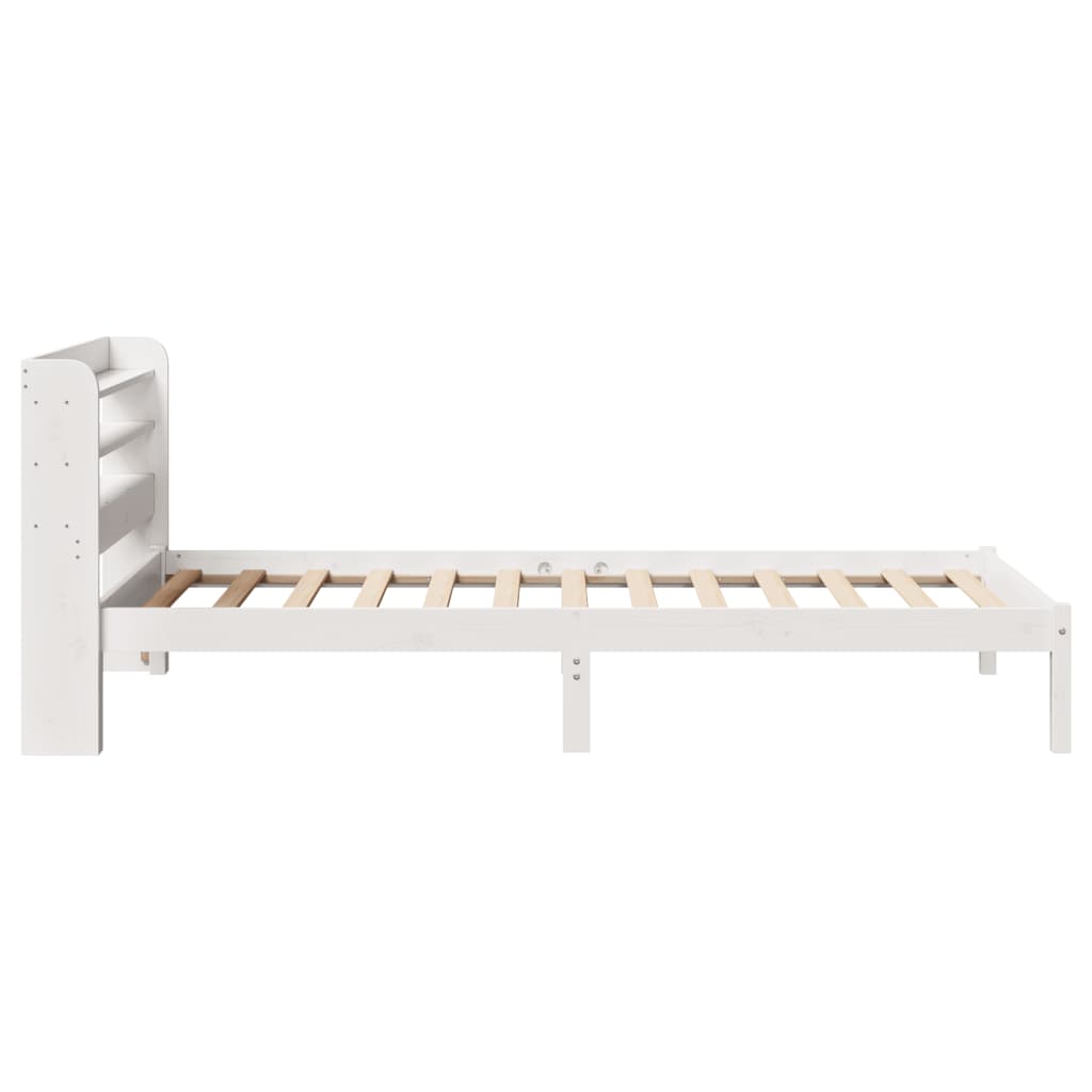 fehér tömör fenyőfa ágy matrac nélkül 100 x 200 cm