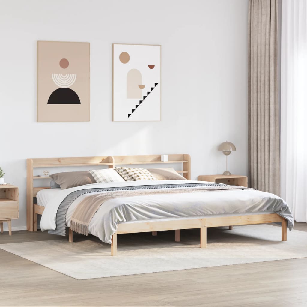tömör fenyőfa ágy matrac nélkül 200 x 200 cm