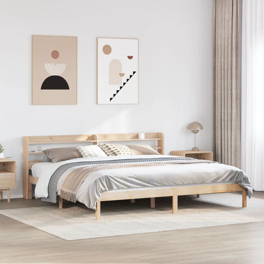 tömör fenyőfa ágy matrac nélkül 200 x 200 cm
