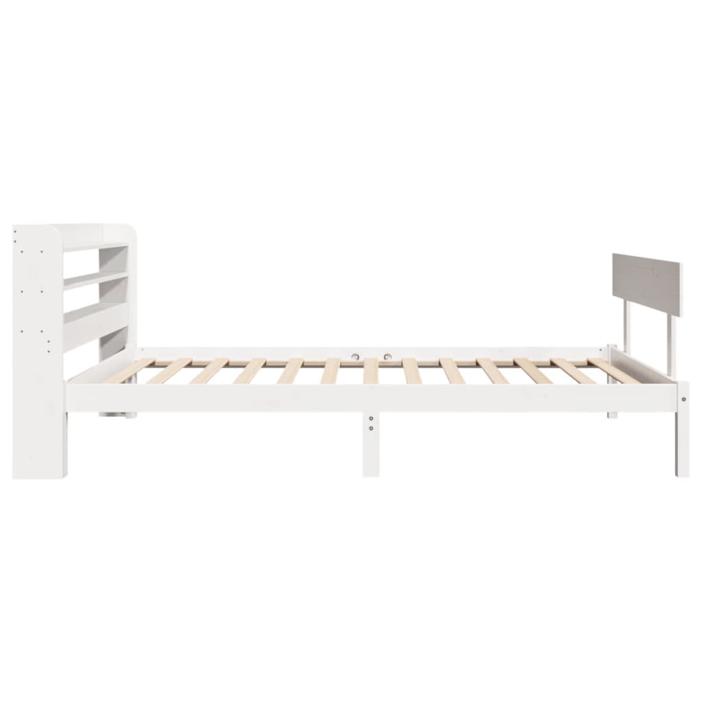 fehér tömör fenyőfa ágy matrac nélkül 90 x 200 cm