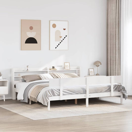 fehér tömör fenyőfa ágy matrac nélkül 180 x 200 cm