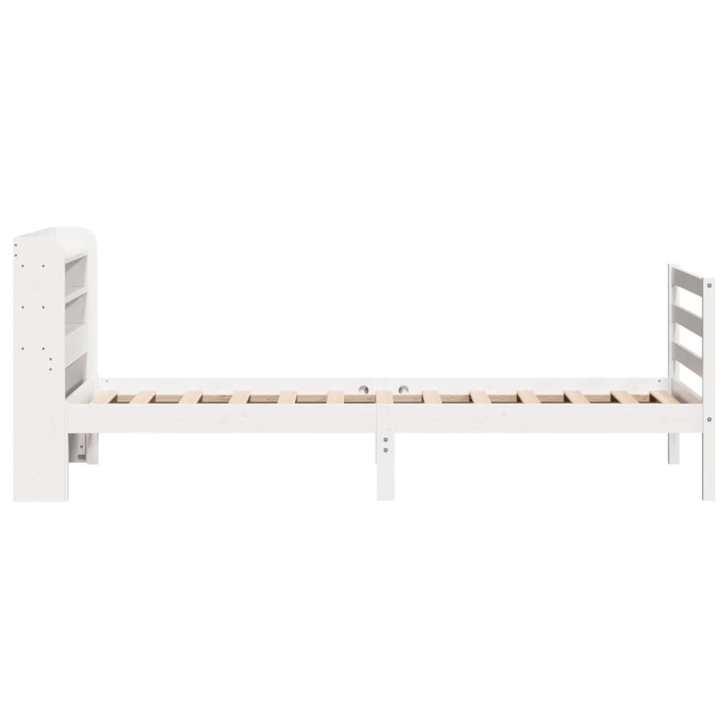 fehér ágykeret fejtámlával matrac nélkül 90x200 cm