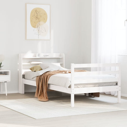fehér ágykeret fejtámlával matrac nélkül 90x200 cm