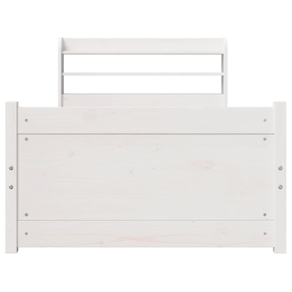 fehér ágykeret fejtámlával matrac nélkül 90x200 cm
