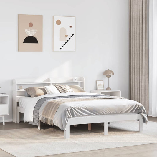 fehér ágykeret fejtámlával matrac nélkül 120x200 cm