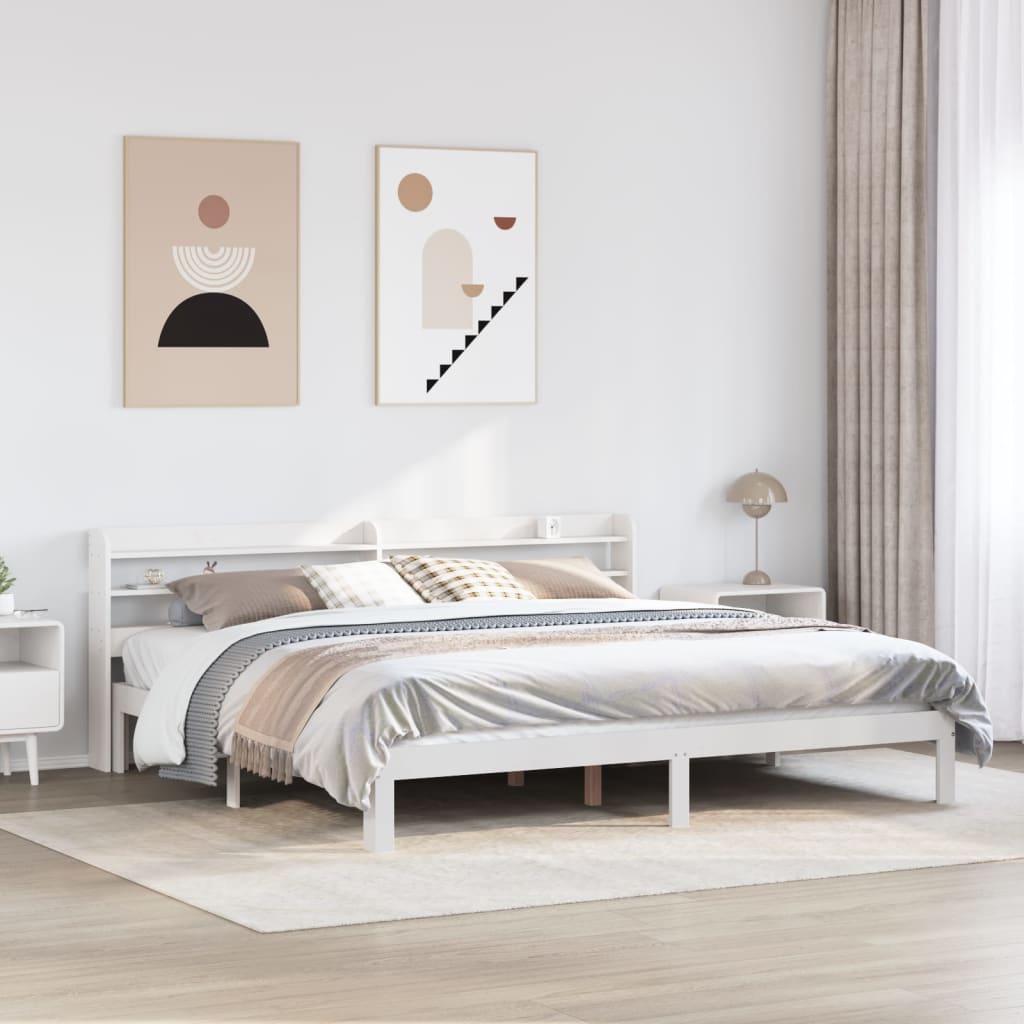 fehér ágykeret fejtámlával matrac nélkül 180x200 cm