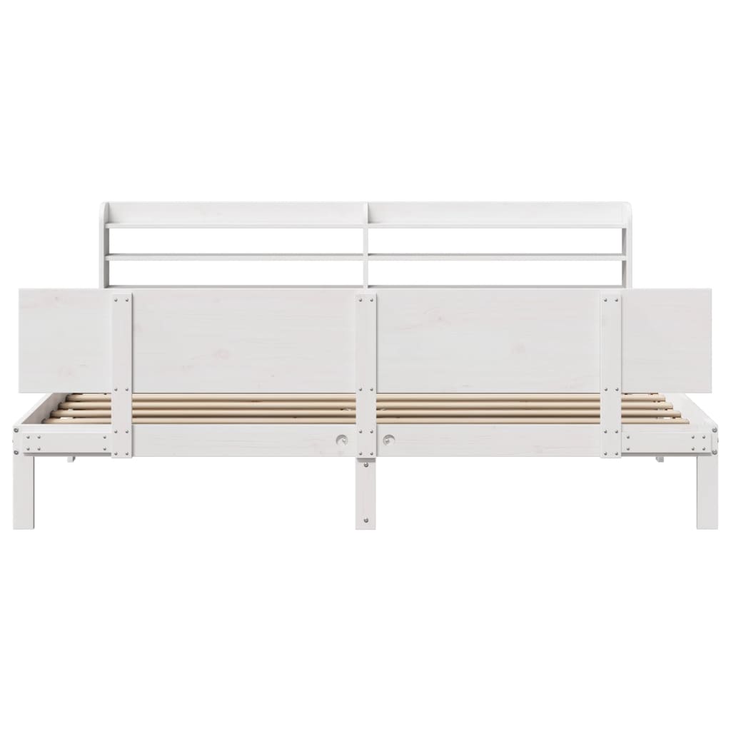 fehér ágykeret fejtámlával matrac nélkül 200x200 cm