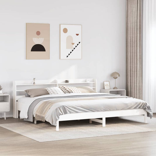 fehér tömör fenyőfa ágy matrac nélkül 180 x 200 cm