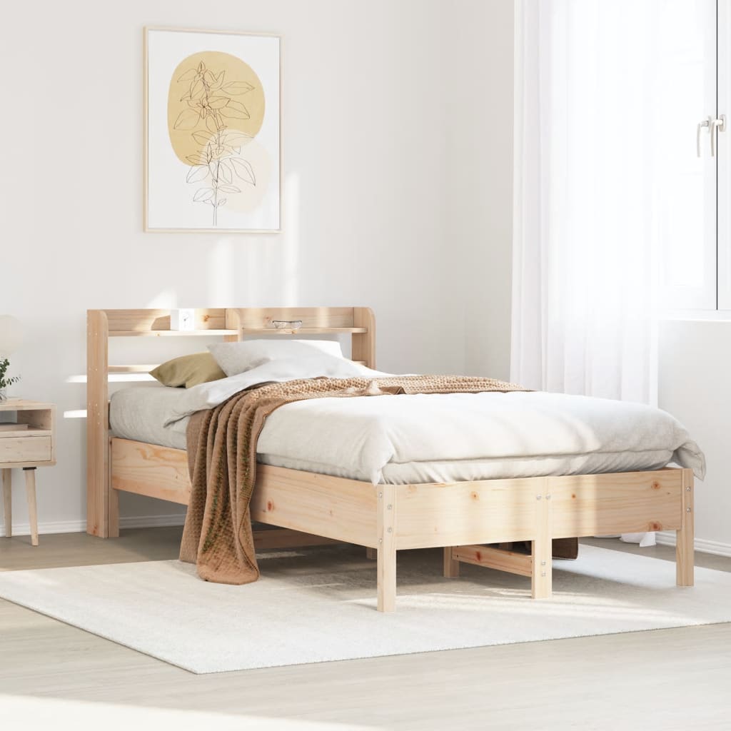 tömör fenyőfa ágy matrac nélkül 75 x 190 cm