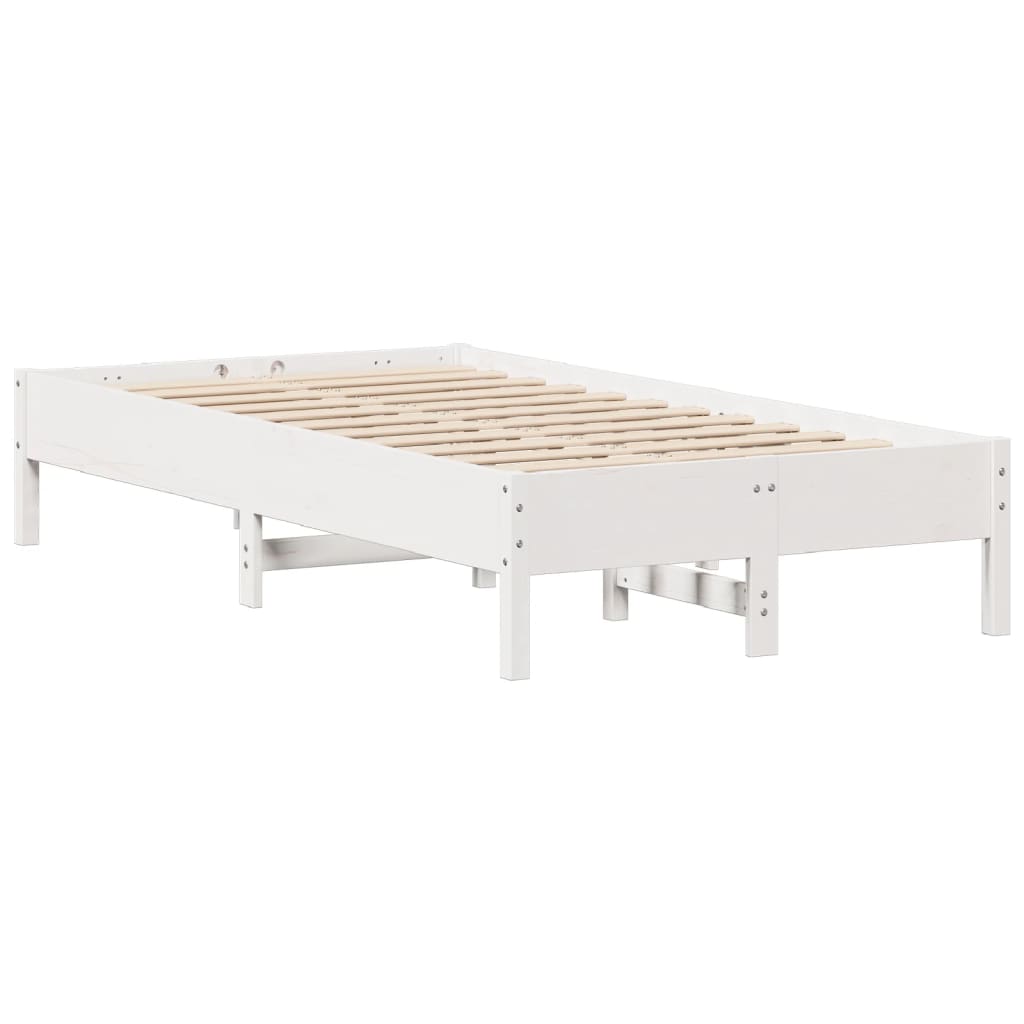 fehér tömör fenyőfa ágy matrac nélkül 75 x 190 cm