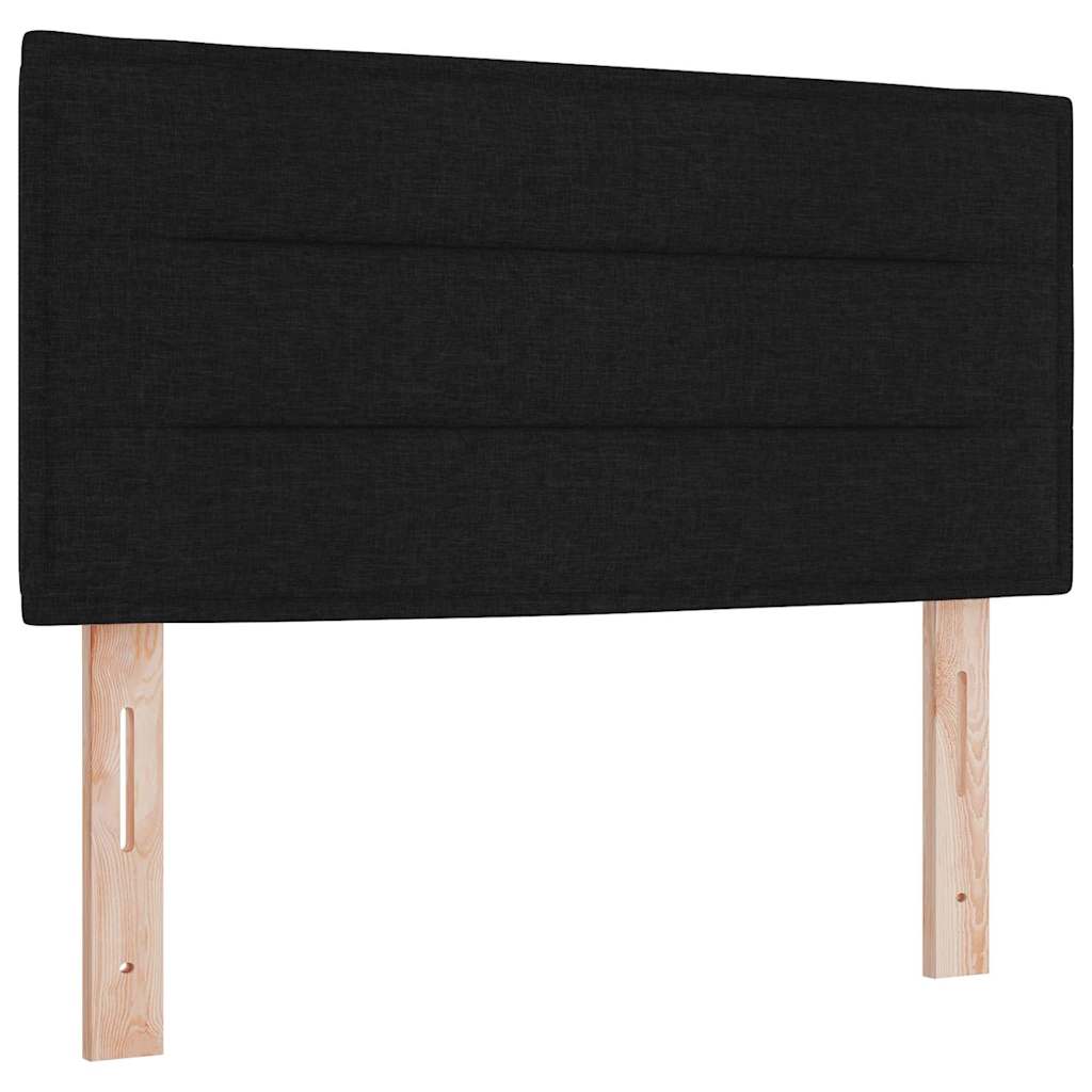Boxspring ágy matraccal matracmal Fekete 80 x 200 cm szövet