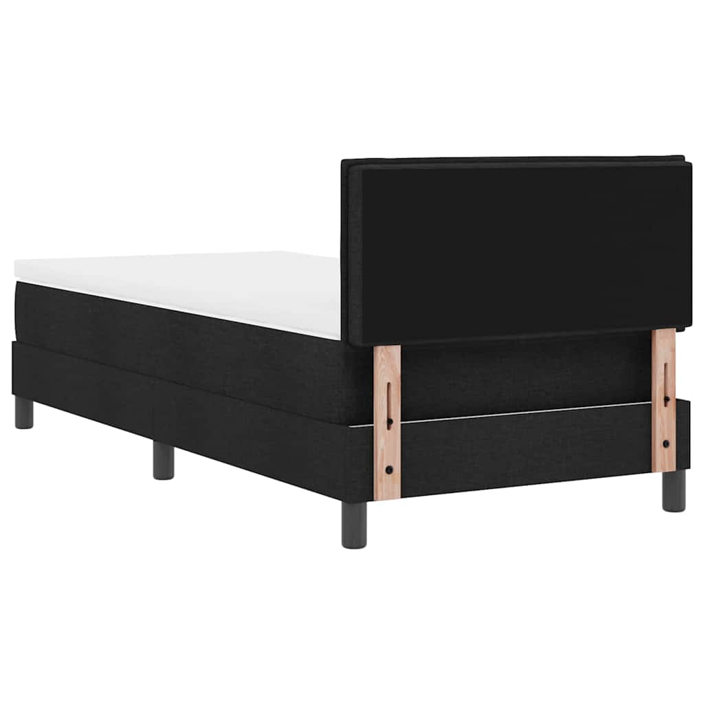 Boxspring ágy matraccal matracmal Fekete 80 x 200 cm szövet