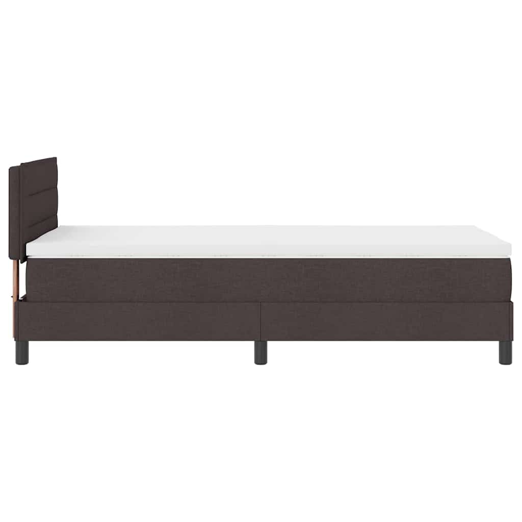 Boxspring ágy matraccal Sötét Barna 90 x 190 cm szövet