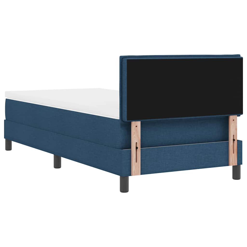 Boxspring ágy matraccal matracmal Kék 90 x 190 cm szövet