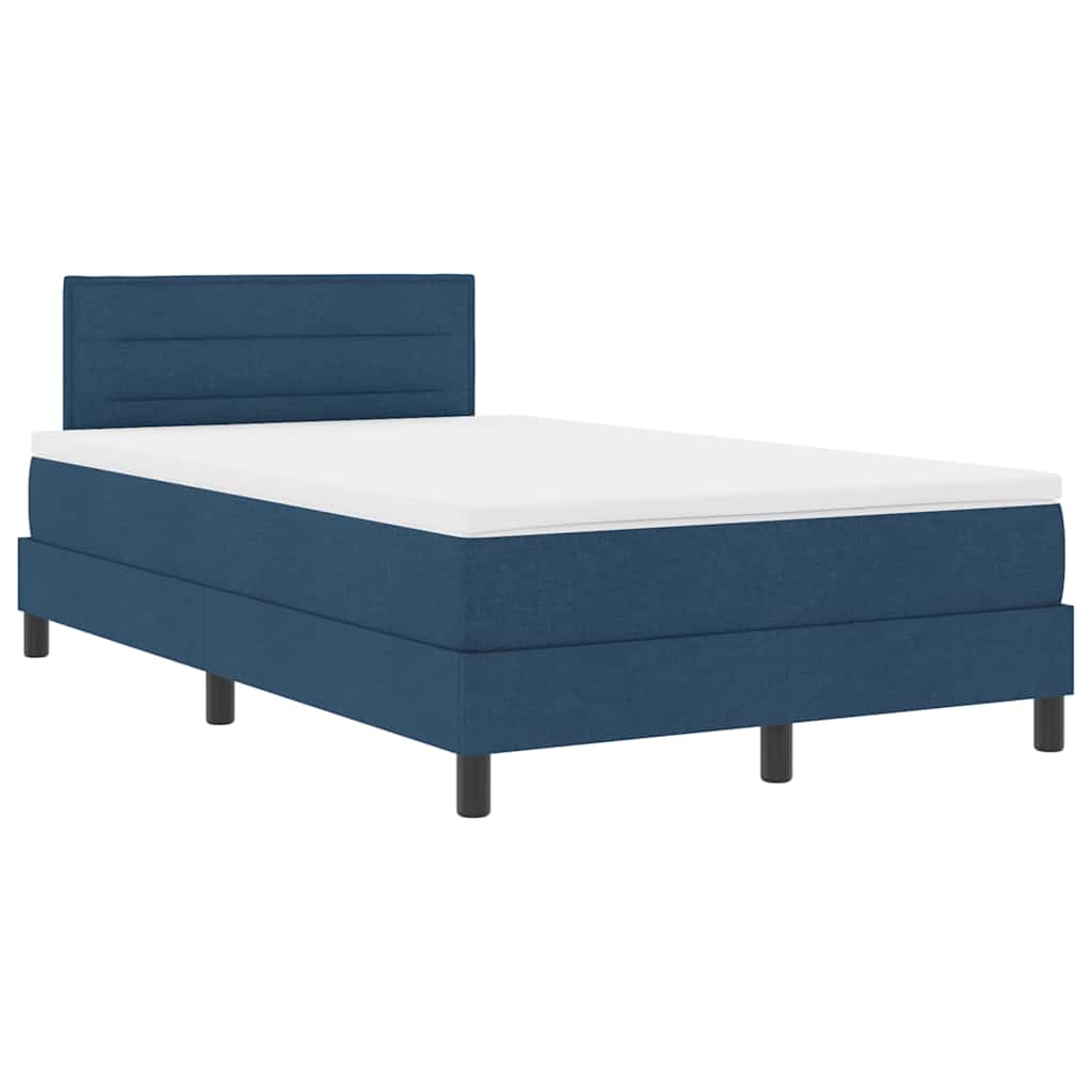 Boxspring ágy matraccal matracmal Kék 120 x 190 cm szövet