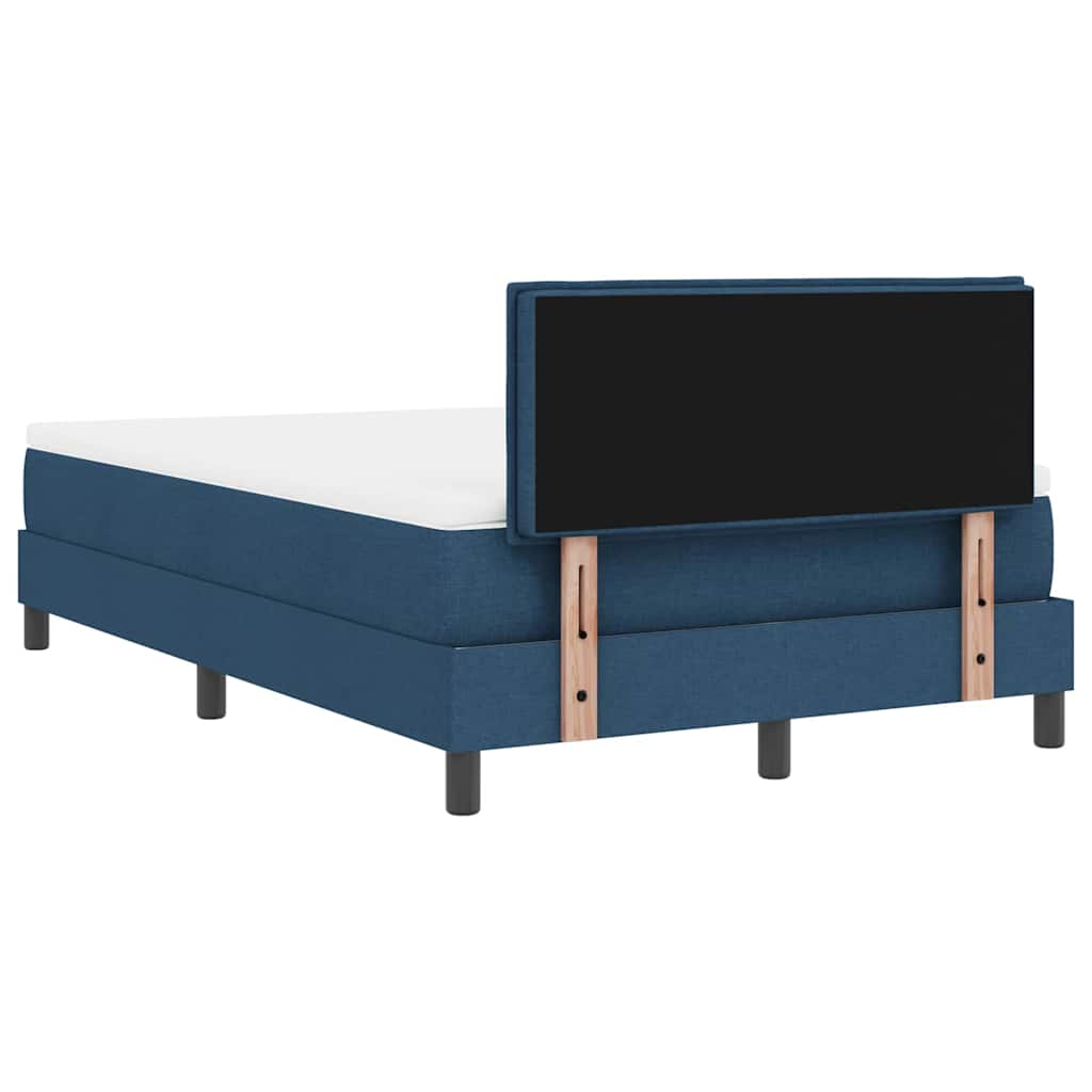 Boxspring ágy matraccal matracmal Kék 120 x 190 cm szövet