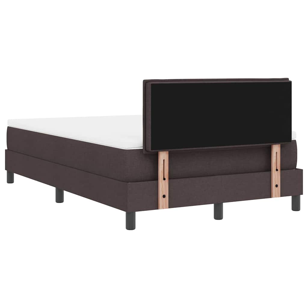 Boxspring ágy matraccal Sötét Barna 120 x 200 cm szövet