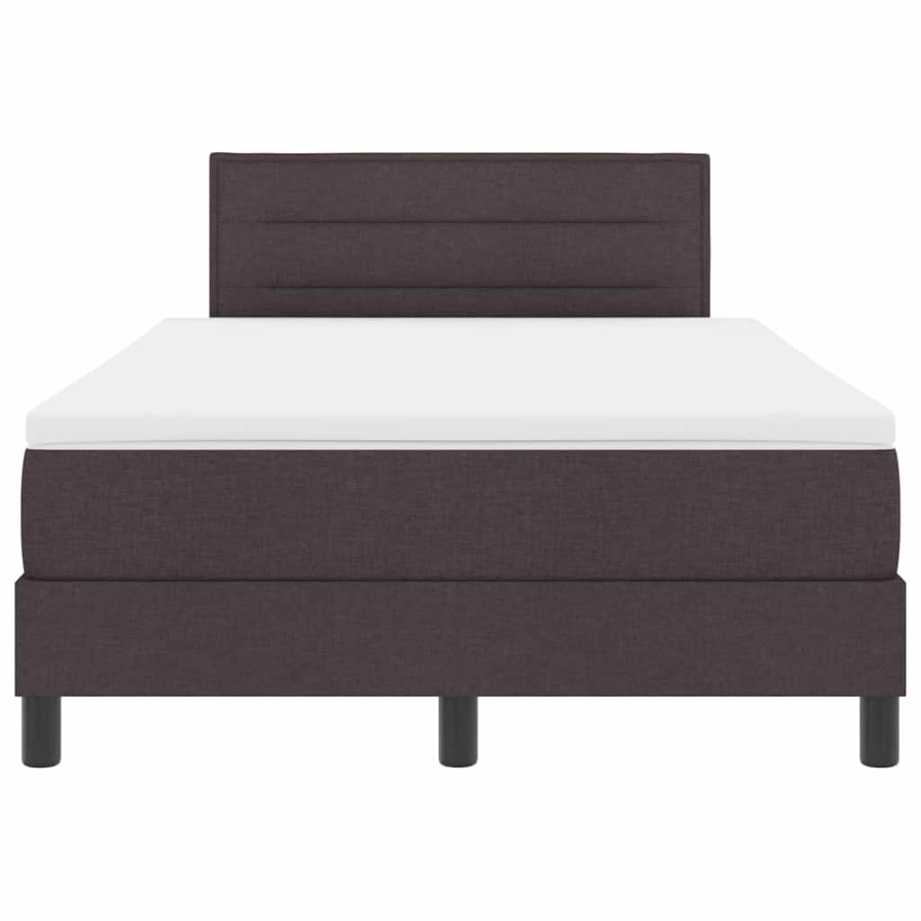 Boxspring ágy matraccal Sötét Barna 120 x 200 cm szövet