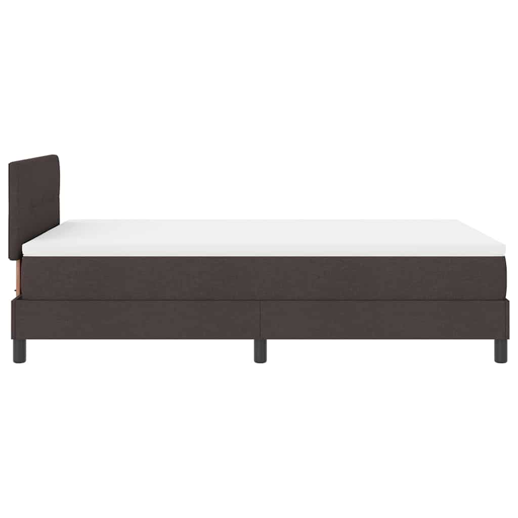 Boxspring ágy matraccal Sötét Barna 120 x 200 cm szövet