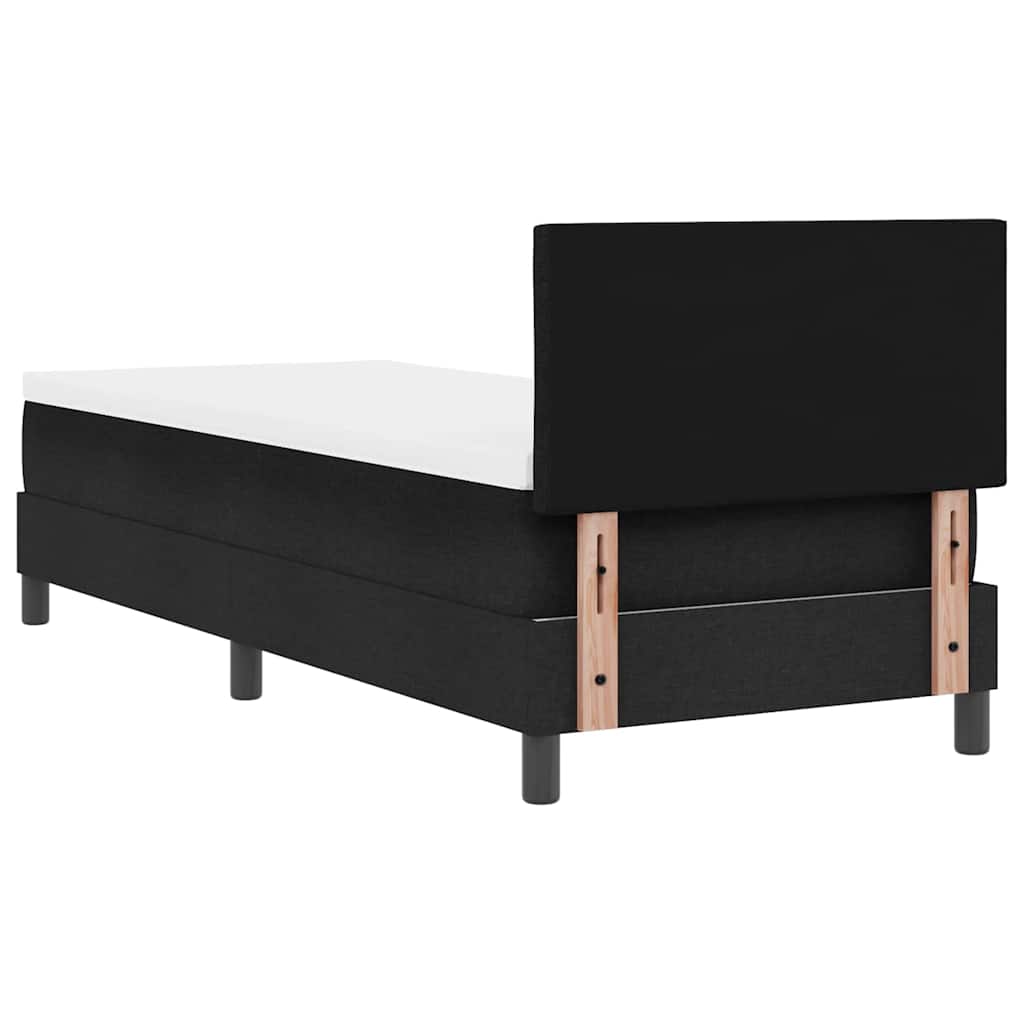 Boxspring ágy matraccal matracmal Fekete 80 x 200 cm szövet