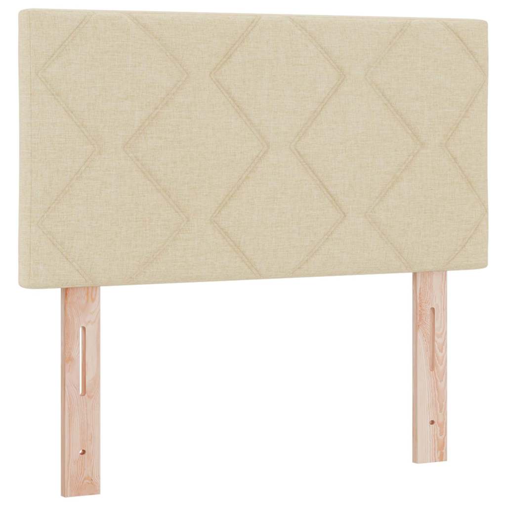 Boxspring ágy matraccal matracmal Krém 80 x 200 cm szövet