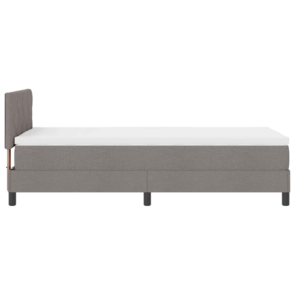 Boxspring ágy matraccal matracmal Tópszínű 100 x 200 cm szövet