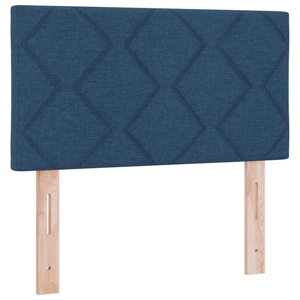 Boxspring ágy matraccal matracmal Kék 120 x 190 cm szövet