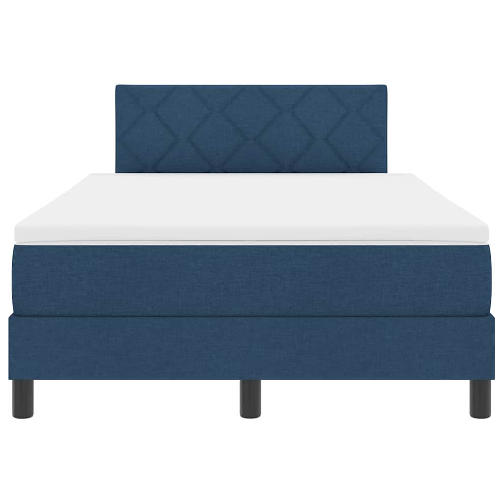 Boxspring ágy matraccal matracmal Kék 120 x 190 cm szövet