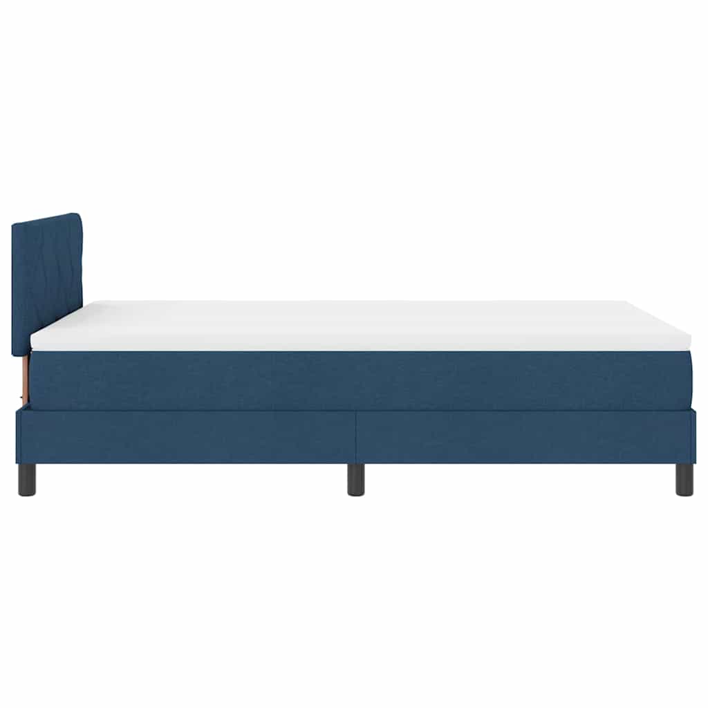 Boxspring ágy matraccal matracmal Kék 120 x 190 cm szövet