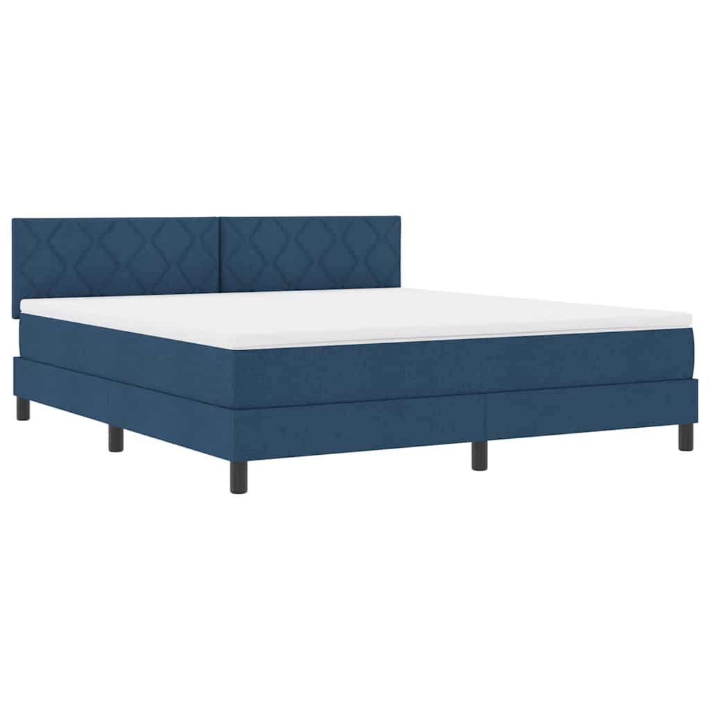 Boxspring ágy matraccal matracmal Kék 180 x 200 cm szövet