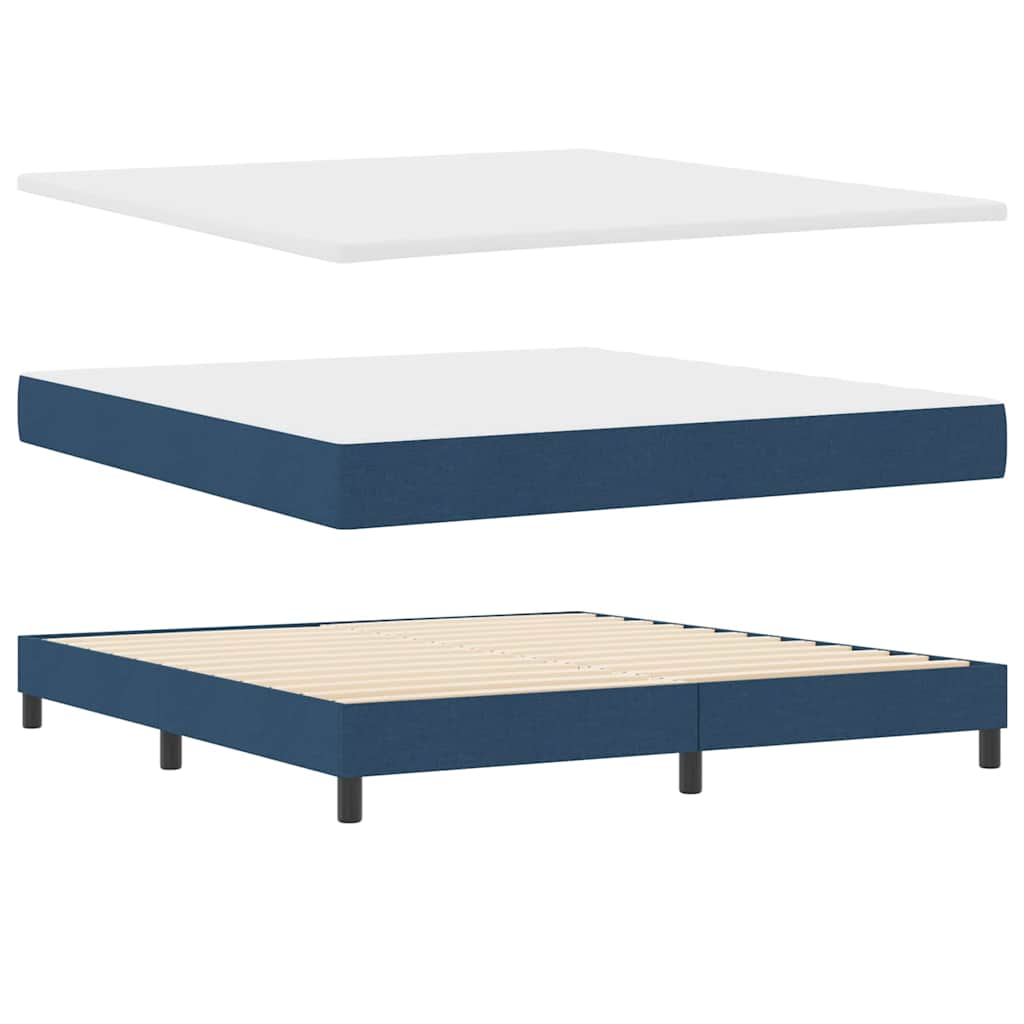 Boxspring ágy matraccal matracmal Kék 180 x 200 cm szövet