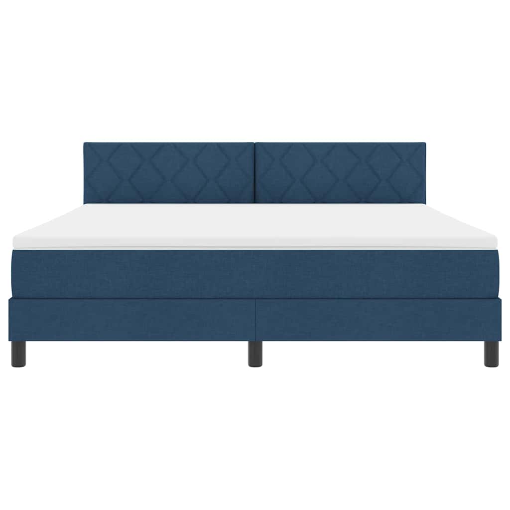 Boxspring ágy matraccal matracmal Kék 180 x 200 cm szövet