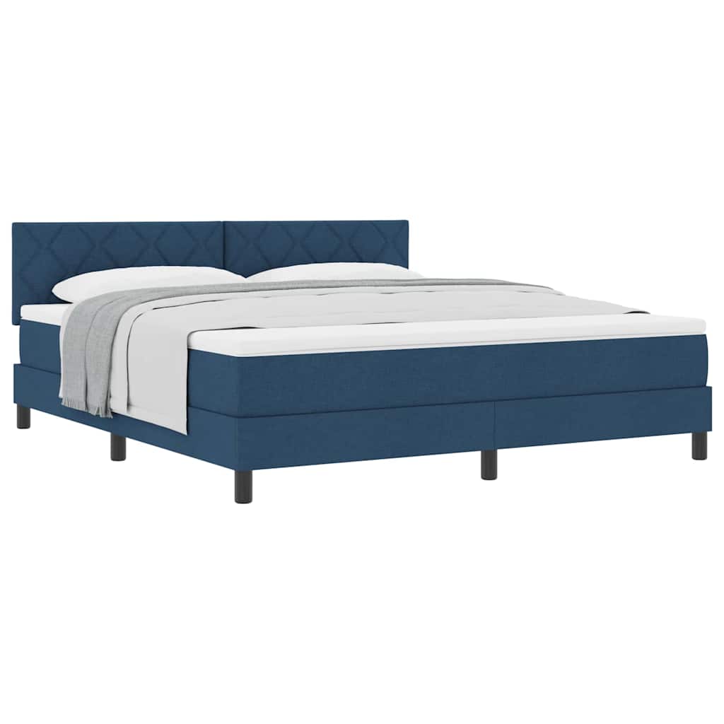 Boxspring ágy matraccal matracmal Kék 180 x 200 cm szövet