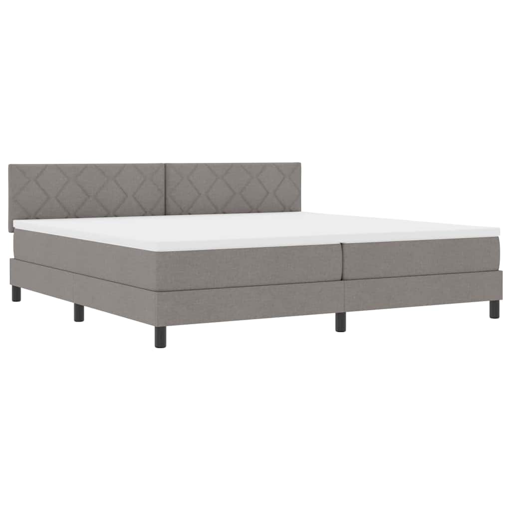Boxspring ágy matraccal matracmal Tópszínű 200 x 200 cm szövet