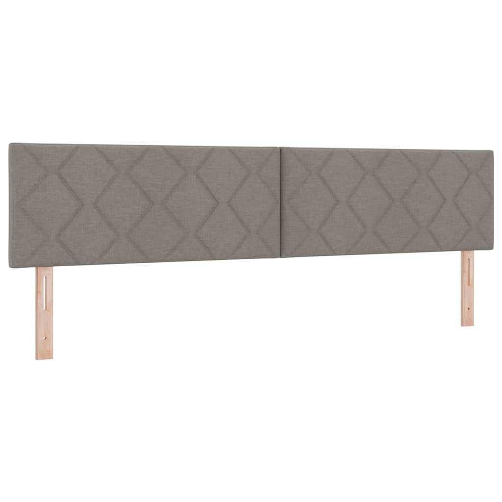 Boxspring ágy matraccal matracmal Tópszínű 200 x 200 cm szövet