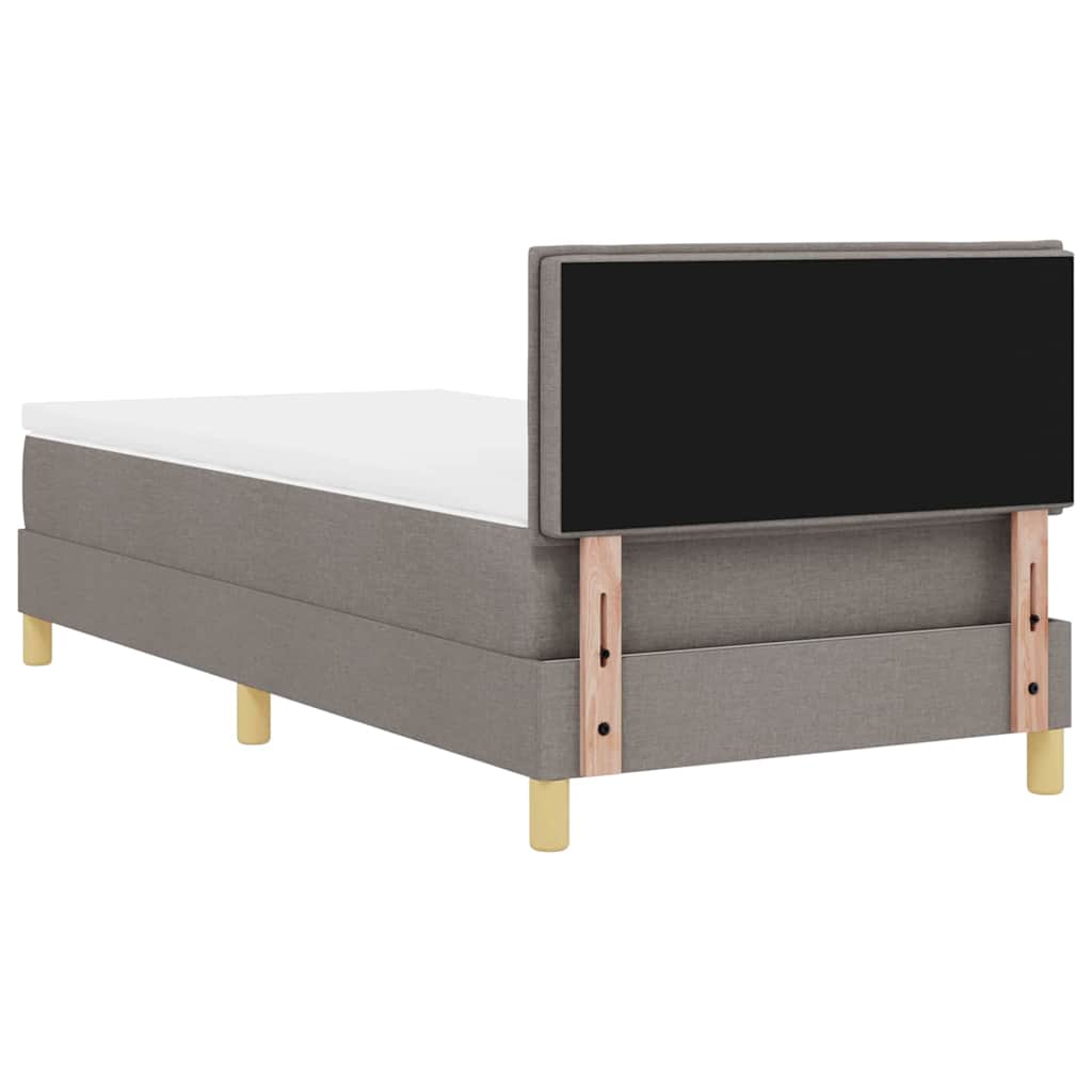 Boxspring ágy matraccal matracmal Tópszínű 100 x 200 cm szövet