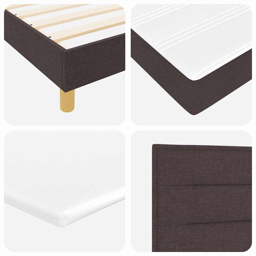 Boxspring ágy matraccal sötétbarna 120 x 190 cm szövet