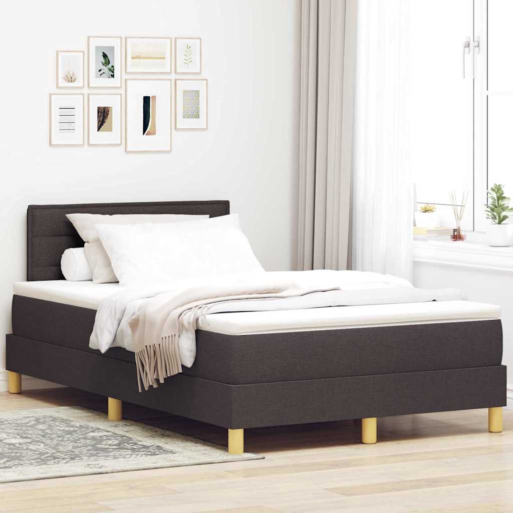 Boxspring ágy matraccal sötétbarna 120 x 190 cm szövet