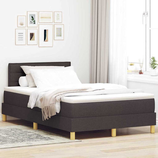Boxspring ágy matraccal sötétbarna 120 x 190 cm szövet