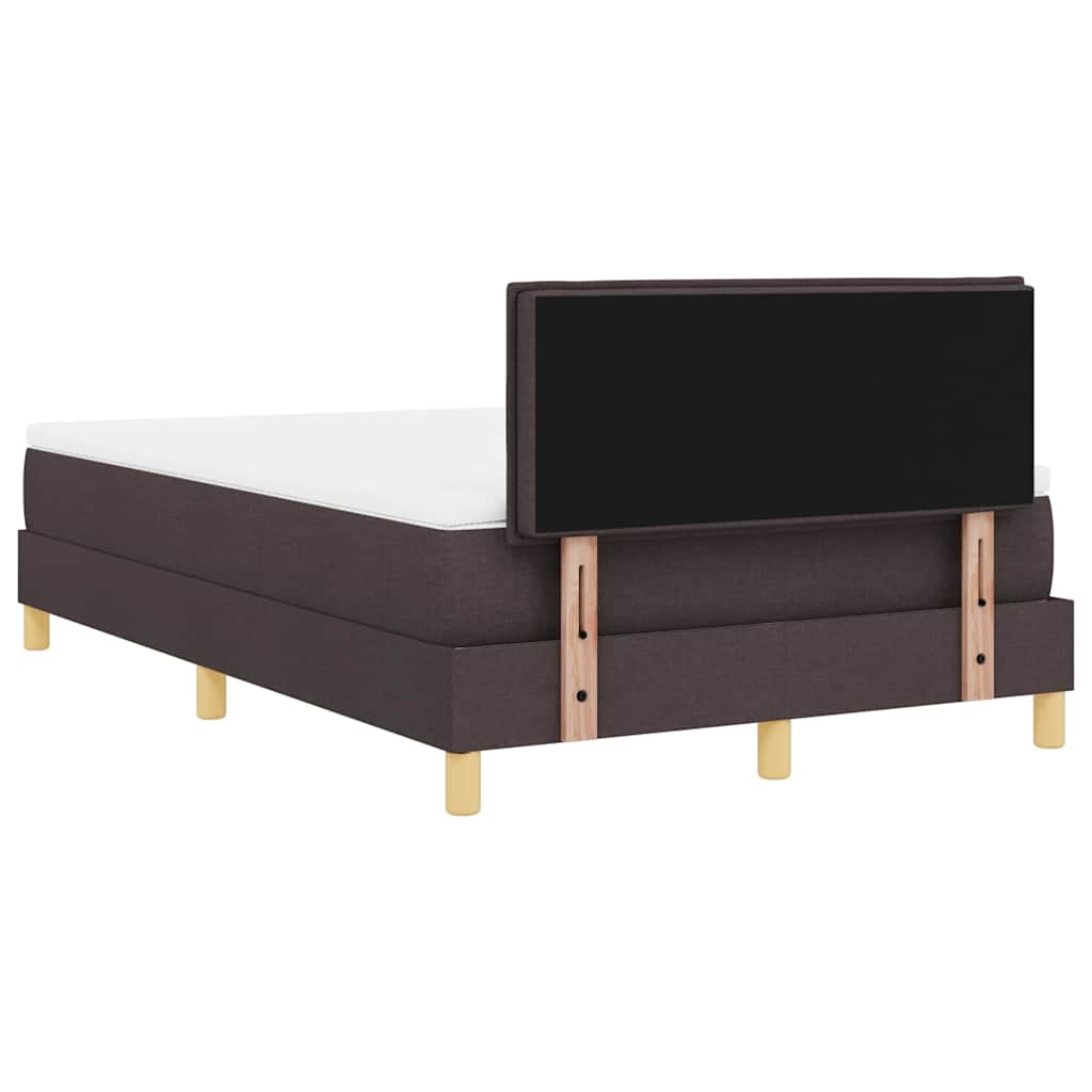 Boxspring ágy matraccal sötétbarna 120 x 190 cm szövet