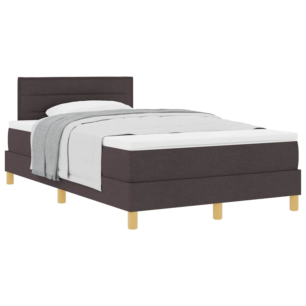 Boxspring ágy matraccal sötétbarna 120 x 190 cm szövet