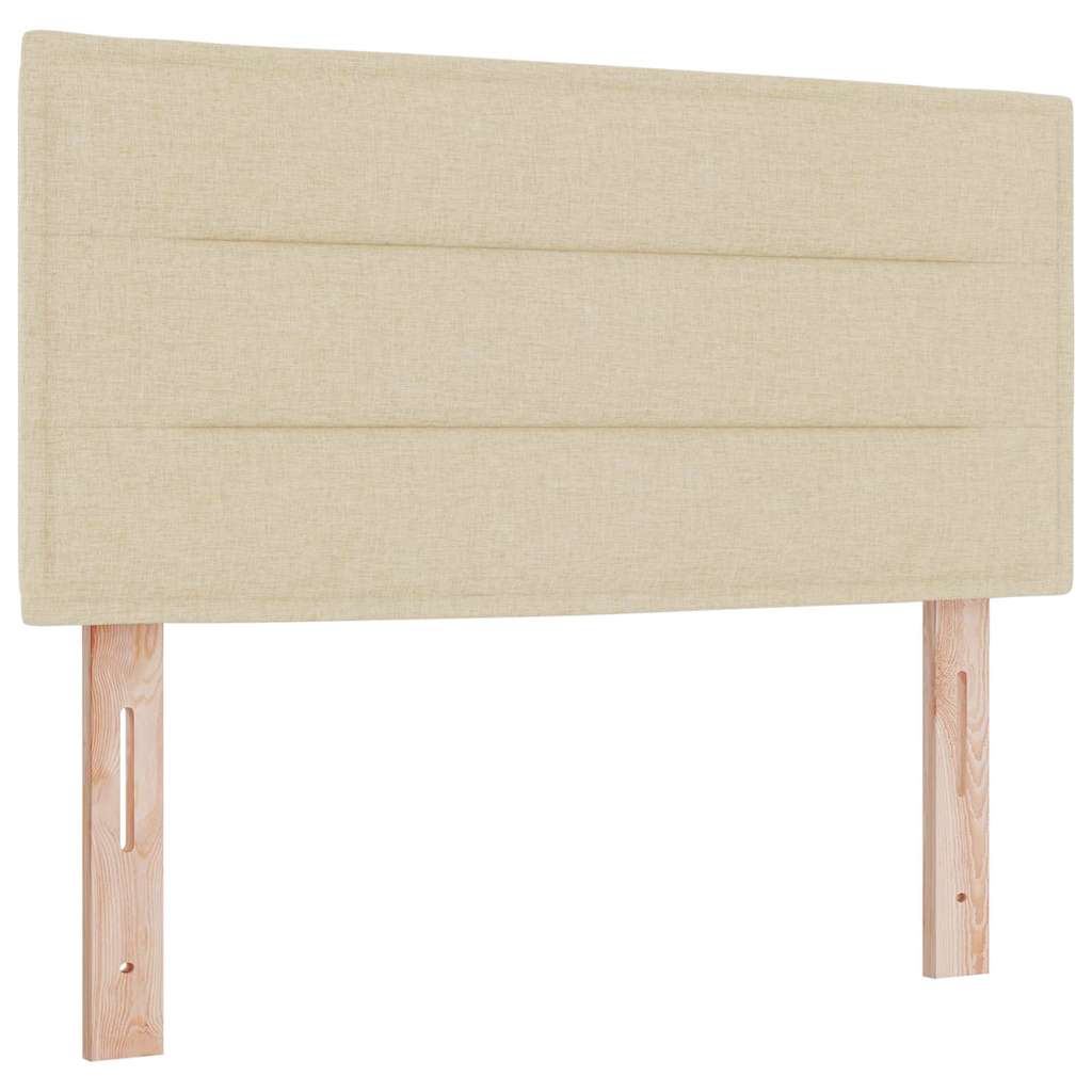 Boxspring ágy matraccal matracmal Krém 120 x 190 cm szövet