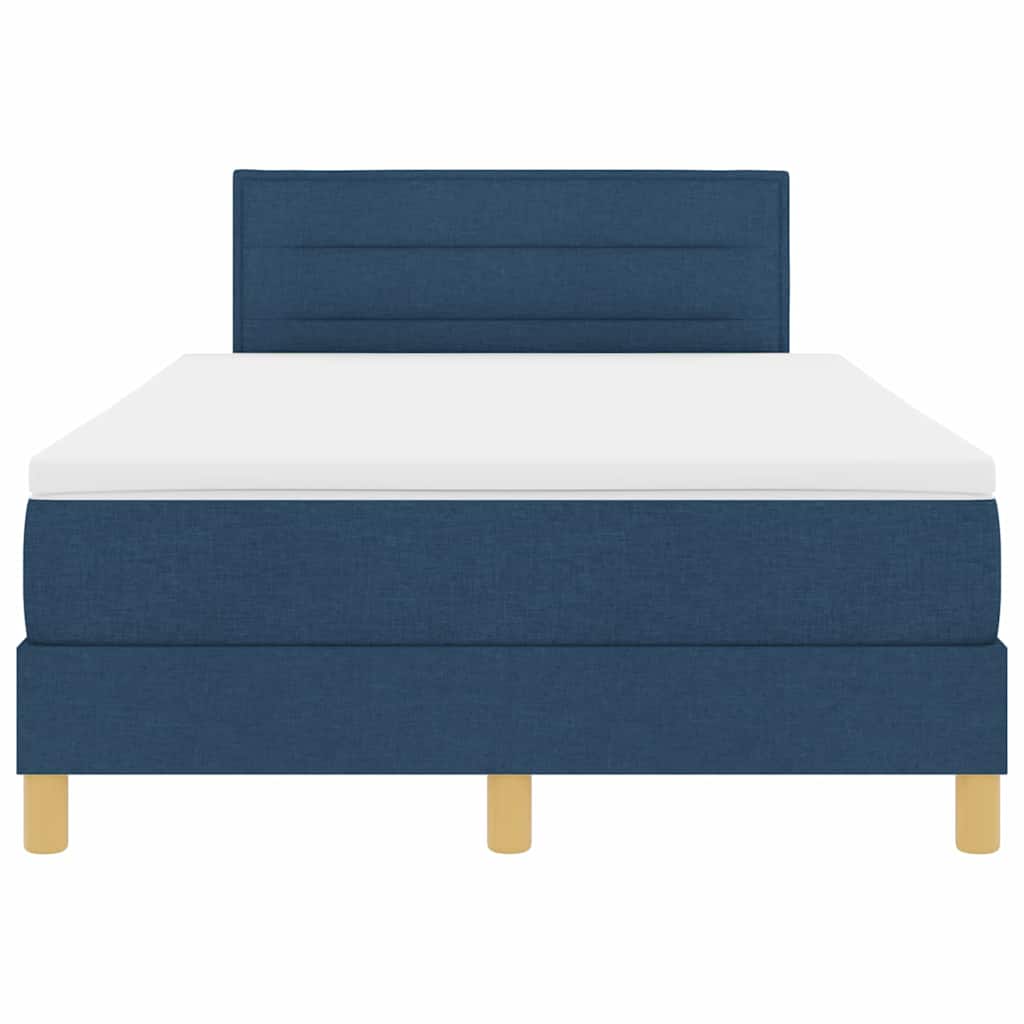 Boxspring ágy matraccal matracmal Kék 120 x 190 cm szövet