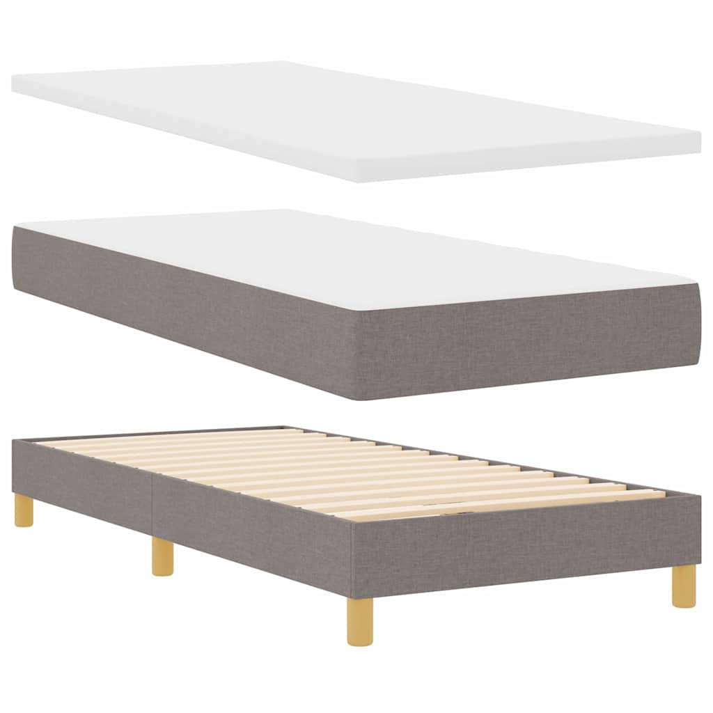 Boxspring ágy matraccal matracmal Tópszínű 90 x 190 cm szövet