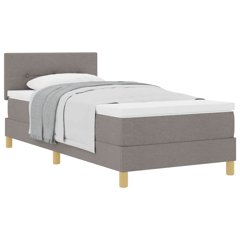 Boxspring ágy matraccal matracmal Tópszínű 90 x 190 cm szövet