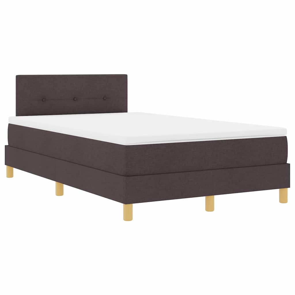 Boxspring ágy matraccal sötétbarna 120 x 190 cm szövet