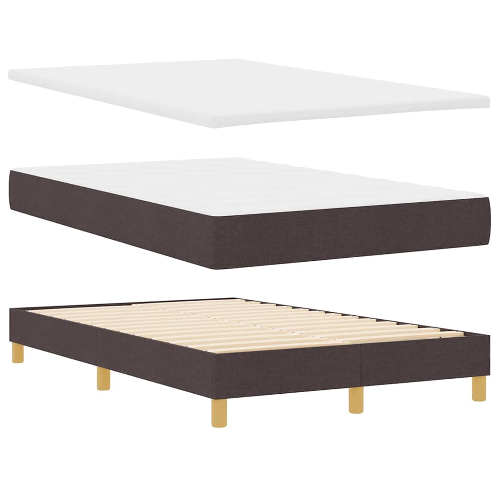 Boxspring ágy matraccal sötétbarna 120 x 190 cm szövet